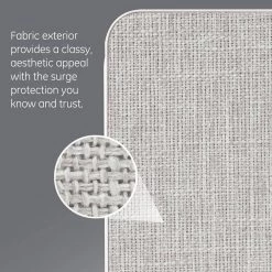 6-Outlet Side Access Surge Protector Wall Tap with Fabric Cover -Surge Protectors Sales Store ge surge protectors 43435 4f 1000