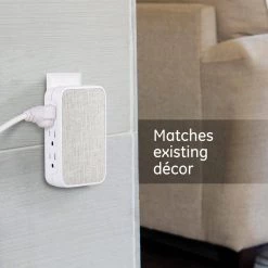 6-Outlet Side Access Surge Protector Wall Tap with Fabric Cover -Surge Protectors Sales Store ge surge protectors 43435 76 1000