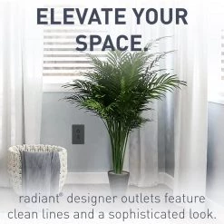 Legrand radiant 15 Amp 125-Volt Tamper Resistant Decorator Duplex Outlet, Graphite -Surge Protectors Sales Store graphite legrand electrical outlets receptacles 885trgcc12 44 1000