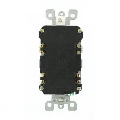 Leviton 15 Amp Self-Test SmartlockPro Slim Duplex GFCI Outlet, Gray -Surge Protectors Sales Store gray leviton electrical outlets receptacles r03 gfnt1 kgy c3 1000