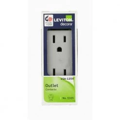 Leviton Decora 15 Amp Residential Grade Self Grounding Duplex Outlet, Gray 9 Leviton Decora 15 Amp Residential Grade Self Grounding Duplex Outlet, Gray -Surge Protectors Sales Store gray leviton electrical outlets receptacles r54 05325 0gs fa 1000