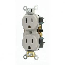Leviton 15 Amp Industrial Grade Narrow-Body Duplex Outlet, Gray 7 Leviton 15 Amp Industrial Grade Narrow-Body Duplex Outlet, Gray -Surge Protectors Sales Store gray leviton electrical outlets receptacles r73 05252 0gs 40 1000