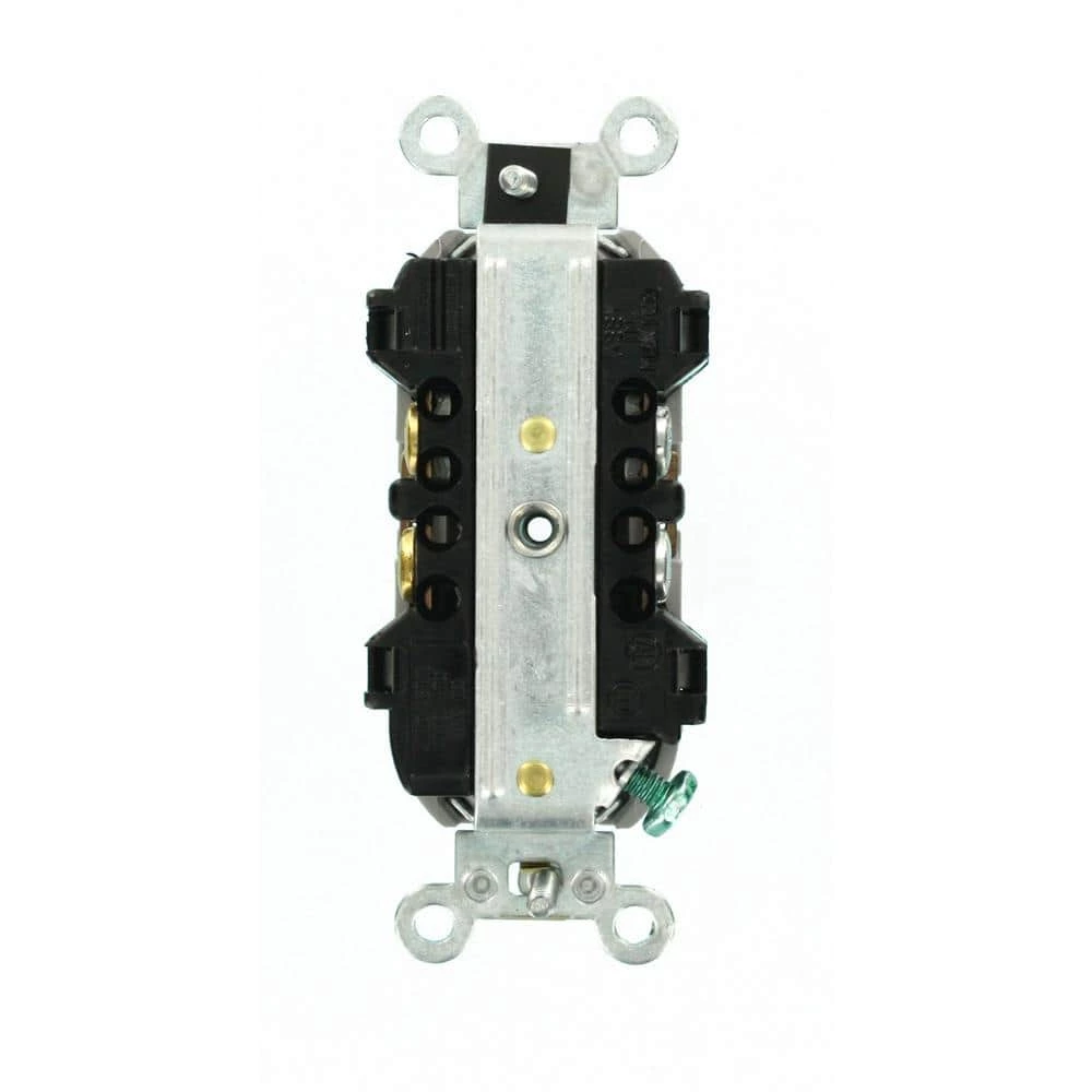 Leviton 15 Amp Industrial Grade Narrow-Body Duplex Outlet, Gray 4 Leviton 15 Amp Industrial Grade Narrow-Body Duplex Outlet, Gray - Image 4