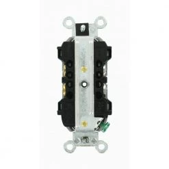 Leviton 20 Amp Industrial Grade Heavy Duty Self Grounding Duplex Outlet, Gray -Surge Protectors Sales Store gray leviton electrical outlets receptacles r74 05352 0gs 66 1000
