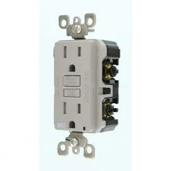 Leviton 15 Amp 125-Volt Duplex Self-Test Tamper Resistant/Weather Resistant GFCI Outlet, Gray 12 Leviton 15 Amp 125-Volt Duplex Self-Test Tamper Resistant/Weather Resistant GFCI Outlet, Gray -Surge Protectors Sales Store gray leviton electrical outlets receptacles r93 gfwt1 kgy 1d 1000