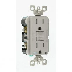 Leviton 15 Amp 125-Volt Duplex Self-Test Tamper Resistant/Weather Resistant GFCI Outlet, Gray 11 Leviton 15 Amp 125-Volt Duplex Self-Test Tamper Resistant/Weather Resistant GFCI Outlet, Gray -Surge Protectors Sales Store gray leviton electrical outlets receptacles r93 gfwt1 kgy a0 1000