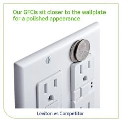 Leviton 15 Amp 125-Volt Duplex Self-Test Tamper Resistant/Weather Resistant GFCI Outlet, Gray (10-Pack) -Surge Protectors Sales Store gray leviton electrical outlets receptacles vg1 gfwt1 hg1 40 1000