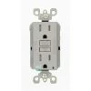Leviton 15 Amp 125-Volt Duplex Self-Test Tamper Resistant/Weather Resistant GFCI Outlet, Gray (10-Pack)