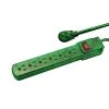 Go Green Power 3 ft. Cord Green 6-Outlet Translucent Designer Series Surge Protector (160 Joules)