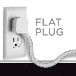 Cordinate 10 ft. 16/3 Designer 250J 3 -Outlet Surge Protector Power Strip, White -Surge Protectors Sales Store grey white cordinate surge protectors 37914 1f 1000