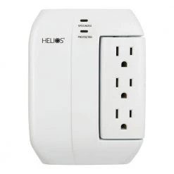Helios 5-Outlet Wall Tap Surge Protector with 2 USB Charging Ports