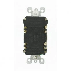 Leviton 15 Amp Self-Test SmartlockPro Slim Duplex GFCI Outlet, Ivory (3-Pack) -Surge Protectors Sales Store ivory leviton electrical outlets receptacles m11 gfnt1 r3i 66 1000