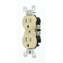 Leviton 15 Amp CO/ALR Duplex Outlet, Ivory -Surge Protectors Sales Store ivory leviton electrical outlets receptacles r51 12650 00i 40 1000
