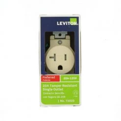 Leviton 20 Amp Commercial Grade Tamper Resistant Single Outlet, Ivory 8 Leviton 20 Amp Commercial Grade Tamper Resistant Single Outlet, Ivory -Surge Protectors Sales Store ivory leviton electrical outlets receptacles r51 t5020 0is 40 1000