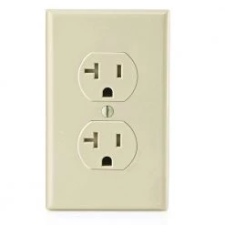 Leviton 20 Amp Residential Grade Self Grounding Tamper Resistant Duplex Outlet, Ivory 8 Leviton 20 Amp Residential Grade Self Grounding Tamper Resistant Duplex Outlet, Ivory -Surge Protectors Sales Store ivory leviton electrical outlets receptacles r51 t5820 0is 4f 1000