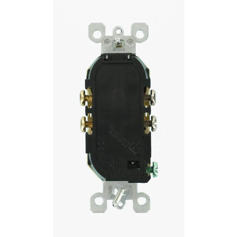 Leviton 20 Amp Residential Grade Self Grounding Tamper Resistant Duplex Outlet, Ivory 2 Leviton 20 Amp Residential Grade Self Grounding Tamper Resistant Duplex Outlet, Ivory - Image 2