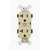 Leviton 20 Amp Industrial Grade Heavy Duty Self Grounding Duplex Outlet, Ivory