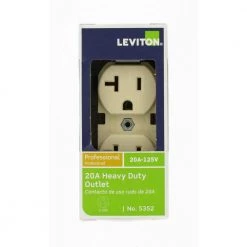 Leviton 20 Amp Industrial Grade Heavy Duty Self Grounding Duplex Outlet, Ivory 9 Leviton 20 Amp Industrial Grade Heavy Duty Self Grounding Duplex Outlet, Ivory -Surge Protectors Sales Store ivory leviton electrical outlets receptacles r71 05352 0is fa 1000