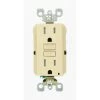 Leviton 15 Amp 125-Volt Duplex SmarTest Self-Test SmartlockPro Tamper Resistant GFCI Outlet, Ivory