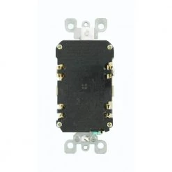 Leviton 15 Amp 125-Volt Duplex SmarTest Self-Test SmartlockPro Tamper Resistant GFCI Outlet, Ivory -Surge Protectors Sales Store ivory leviton electrical outlets receptacles r91 gftr1 0ki c3 1000