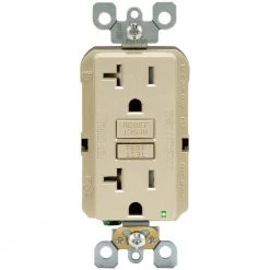 Leviton 20 Amp 125-Volt Duplex SmarTest Self-Test SmartlockPro Tamper Resistant GFCI Outlet, Ivory