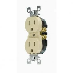 Leviton 15 Amp Tamper Resistant Duplex Outlet, Ivory -Surge Protectors Sales Store ivory leviton electrical outlets receptacles t5320 i 40 1000
