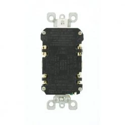 Leviton 15 Amp Self-Test SmartlockPro Slim Duplex GFCI Outlet, Light Almond -Surge Protectors Sales Store light almond leviton electrical outlets receptacles 006 gfnt1 00t 1f 1000