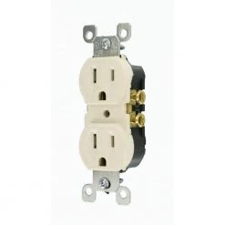 Leviton 15 Amp Residential Grade Grounding Duplex Outlet, Light Almond (10-Pack) -Surge Protectors Sales Store light almond leviton electrical outlets receptacles m26 05320 tmp 40 1000