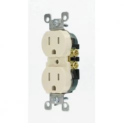 Leviton 15 Amp Tamper-Resistant Duplex Outlet, Light Almond (10-Pack) 8 Leviton 15 Amp Tamper-Resistant Duplex Outlet, Light Almond (10-Pack) -Surge Protectors Sales Store light almond leviton electrical outlets receptacles m26 t5320 tmp 40 1000