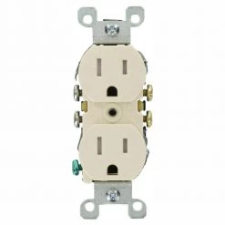 Leviton 15 Amp Tamper-Resistant Duplex Outlet, Light Almond (10-Pack)