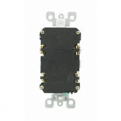 Leviton 15 Amp 125-Volt Duplex SmarTest Self-Test SmartlockPro Tamper Resistant GFCI Outlet, Light Almond (3-Pack) -Surge Protectors Sales Store light almond leviton electrical outlets receptacles m96 gftr1 03t c3 1000