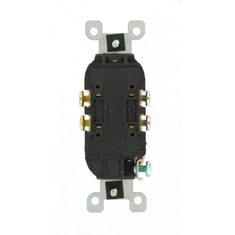 Leviton 15 Amp Residential Grade Grounding Duplex Outlet, Light Almond 4 Leviton 15 Amp Residential Grade Grounding Duplex Outlet, Light Almond - Image 4