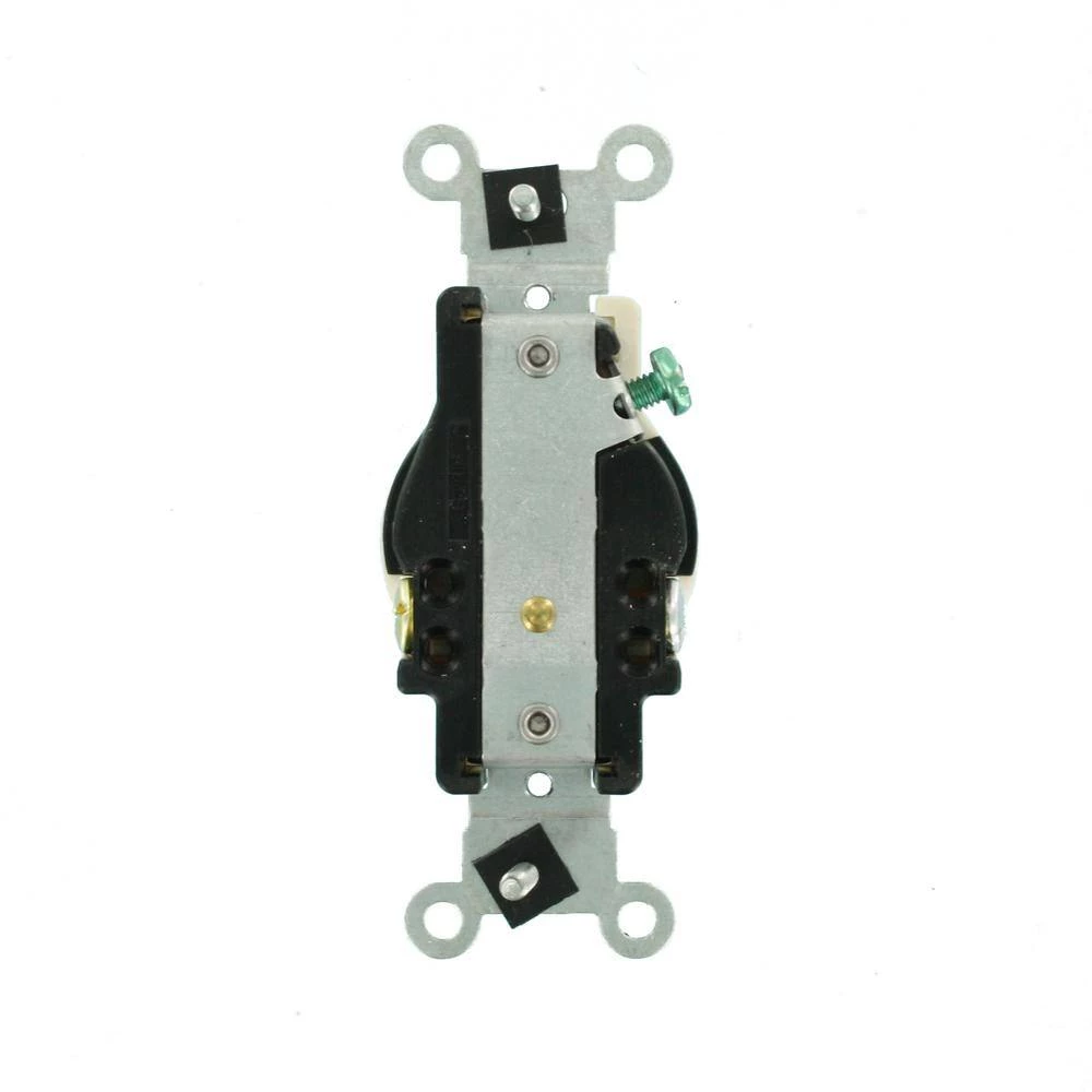 Leviton 20 Amp Commercial Grade Tamper Resistant Single Outlet, Light Almond 4 Leviton 20 Amp Commercial Grade Tamper Resistant Single Outlet, Light Almond - Image 4