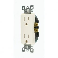 Leviton Decora 15 Amp Tamper-Resistant Duplex Outlet, Light Almond 7 Leviton Decora 15 Amp Tamper-Resistant Duplex Outlet, Light Almond -Surge Protectors Sales Store light almond leviton electrical outlets receptacles r56 t5325 0dt 40 1000