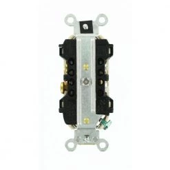 Leviton 15 Amp Industrial Grade Narrow-Body Duplex Outlet, Light Almond -Surge Protectors Sales Store light almond leviton electrical outlets receptacles r76 05252 0ts 66 1000