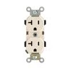 Leviton 20 Amp Industrial Grade Heavy Duty Self Grounding Duplex Outlet, Light Almond