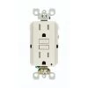 Leviton 15 Amp 125-Volt Duplex SmarTest Self-Test SmartlockPro Tamper Resistant GFCI Outlet, Light Almond