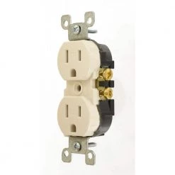 Leviton 15 Amp Tamper Resistant Duplex Outlet, Light Almond 6 Leviton 15 Amp Tamper Resistant Duplex Outlet, Light Almond -Surge Protectors Sales Store light almond leviton electrical outlets receptacles t5320 t 40 1000