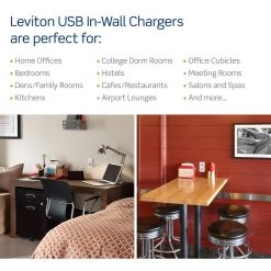 Leviton 15 Amp Decora Type A and C USB Charger Tamper-Resistant Outlet, Light Almond 14 Leviton 15 Amp Decora Type A and C USB Charger Tamper-Resistant Outlet, Light Almond -Surge Protectors Sales Store light almond leviton electrical outlets receptacles t5633 t fa 1000