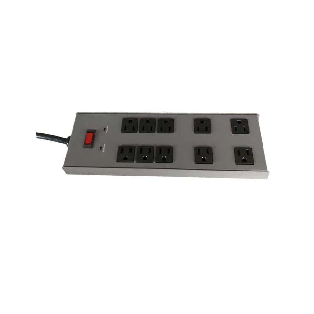 Commercial Electric 15 ft. 10-Outlet All Metal Surge Protector 1 Commercial Electric 15 ft. 10-Outlet All Metal Surge Protector