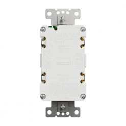 Square D X Series 15 Amp 125V Tamper Resistant Indoor GFCI Duplex Outlet Decorator Receptacle Back Wire Clamps Matte White -Surge Protectors Sales Store matte white square d electrical outlets receptacles sqr51101wh 1f 1000