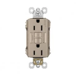 Legrand radiant 15 Amp 125 Volt Tamper Resistant GFCI Residential/Commercial Decorator Duplex Outlet, Nickel