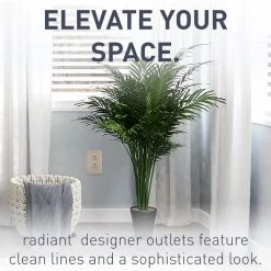 Legrand radiant 15 Amp 125 Volt Tamper Resistant Decorator Outlet, Nickel -Surge Protectors Sales Store nickel legrand electrical outlets receptacles 885trnicc12 44 1000