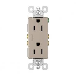 Legrand radiant 15 Amp 125 Volt Tamper Resistant Decorator Outlet, Nickel
