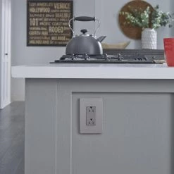 Legrand radiant 15 Amp 125 Volt Tamper Resistant Decorator Outlet, Nickel -Surge Protectors Sales Store nickel legrand electrical outlets receptacles 885trnicc12 c3 1000