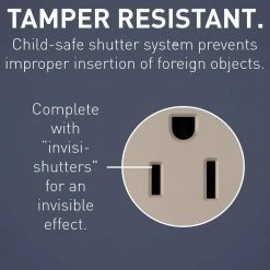 Legrand radiant 15 Amp 125 Volt Tamper Resistant Decorator Outlet, Nickel -Surge Protectors Sales Store nickel legrand electrical outlets receptacles 885trnicc12 fa 1000