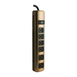 4 ft. 6-Outlet Designer Surge Protector in Oil Rubbed Bronze -Surge Protectors Sales Store oil rubbed bronze ge surge protectors 10510 4f 1000