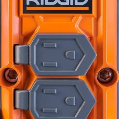 RIDGID 8 ft. Cord 6-Outlet 2 USB-A 2100J Surge Protector -Surge Protectors Sales Store orange ridgid surge protectors rg608u 76 1000