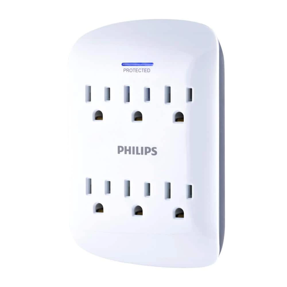 Philips 6-Outlet Surge Protector Tap 1 Philips 6-Outlet Surge Protector Tap