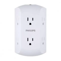 Philips Grounded Tap 6-Outlets with Resettable Circuit Breaker